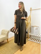 Vestido Canalé marrón