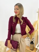 Chaqueta Corchetes granate