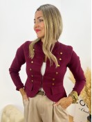 Chaqueta Corchetes granate