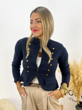Chaqueta Corchetes marino