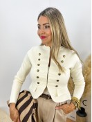 Chaqueta Corchetes beige
