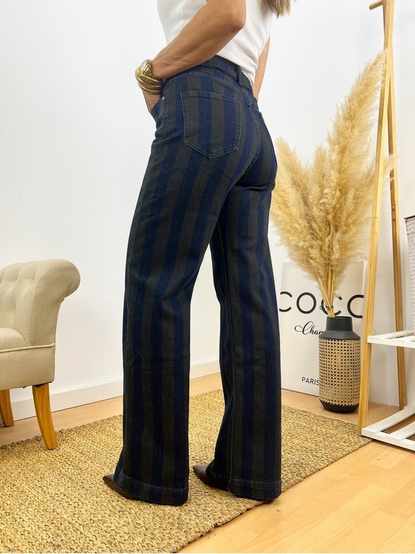 Pantalón Vaquero Rayado