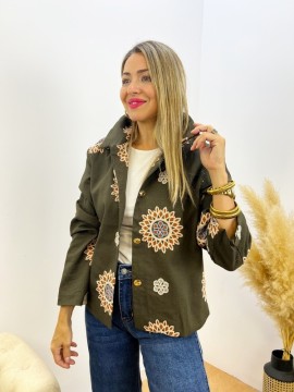 Chaqueta Bordados verde