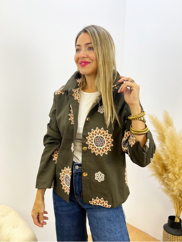 Chaqueta Bordados verde