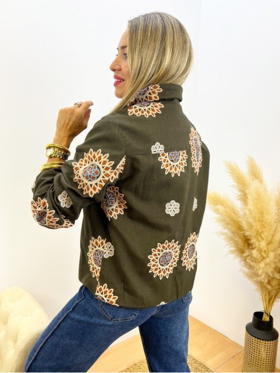 Chaqueta Bordados verde