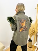 Chaqueta Joya plumas