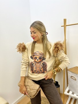 Sudadera Joya beige