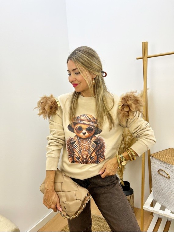 Sudadera Joya beige
