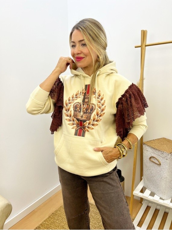 Sudadera Joya Encaje