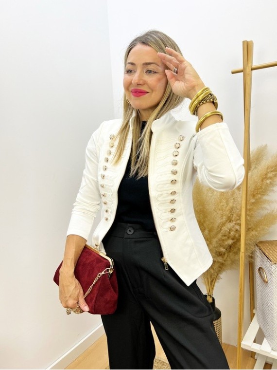 Chaqueta Elástica Glam blanca