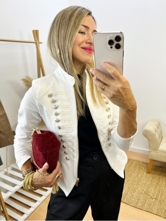 Chaqueta Elástica Glam blanca