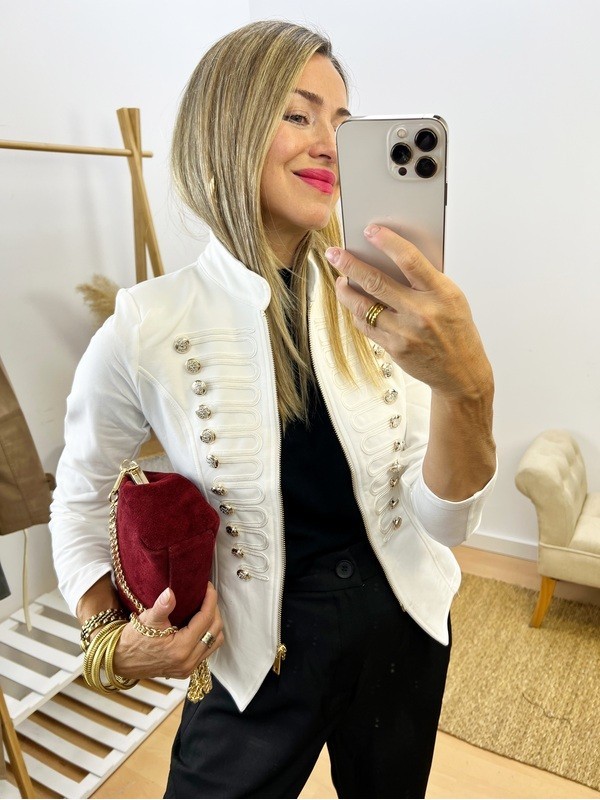 Chaqueta Elástica Glam blanca