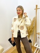 Chaqueta Bordados beige