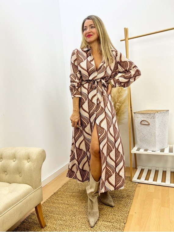 Vestido Camisero estampado