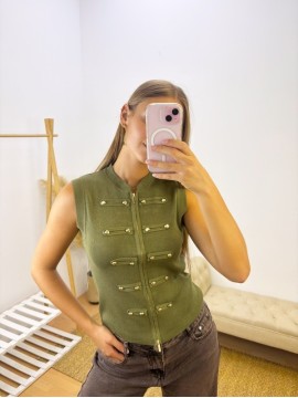 Chaleco Botones verde