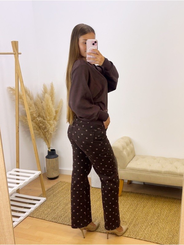 Pantalón Lunares marrón