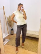 Pantalón Barrel marrón
