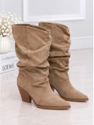 Bota Beige Fruncida