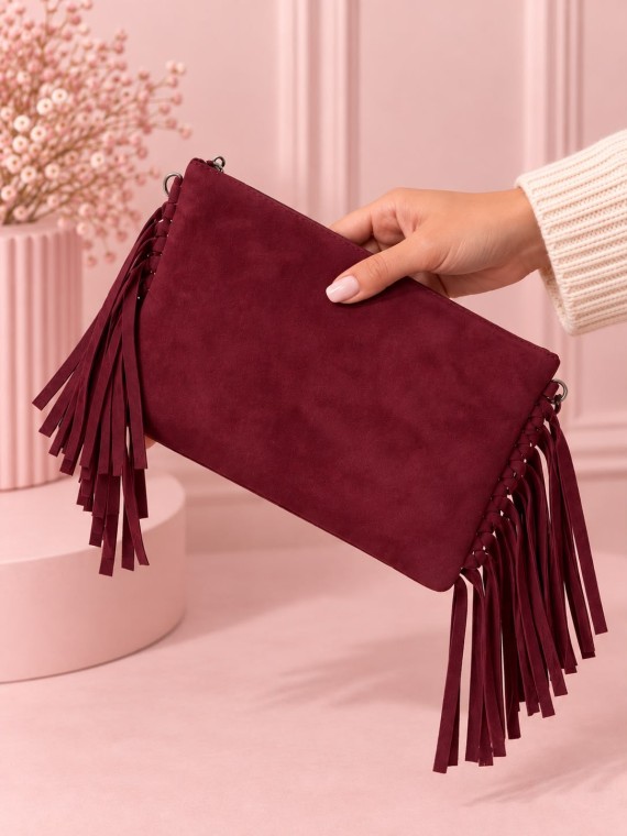 Bolso Flecos Granate