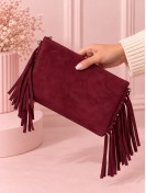 Bolso Flecos Granate