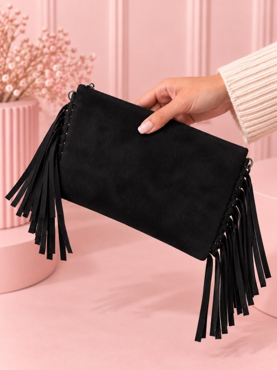 Bolso Flecos Negro