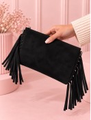 Bolso Flecos Negro