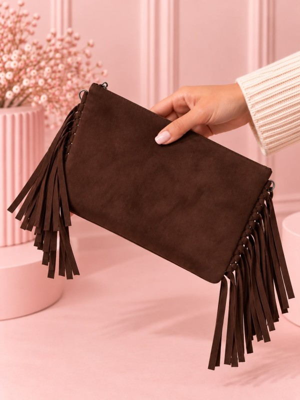 Bolso Flecos Marrón