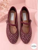 Bailarina Granate Tachuelas