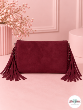 Bolso Flecos Granate