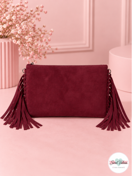 Bolso Flecos Granate