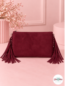 Bolso Flecos Granate