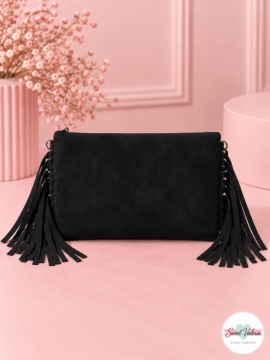 Bolso Flecos Negro