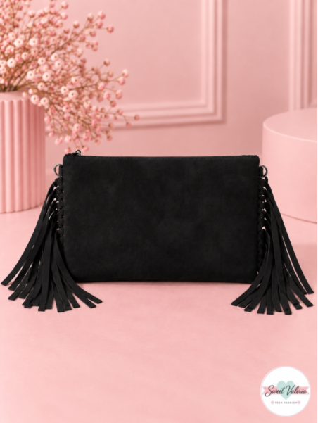 Bolso Flecos Negro