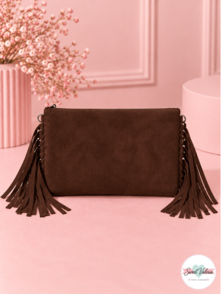 Bolso Flecos Marrón
