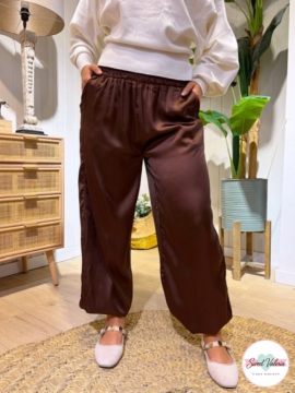 Pantalón Satinado Marrón