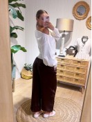 Pantalón Satinado Marrón