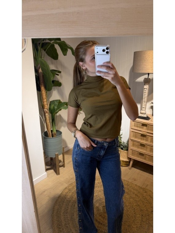 Top Cuello Alto Verde