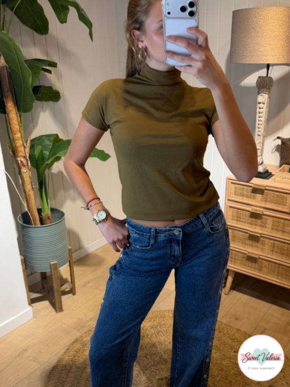 Top Cuello Alto Verde