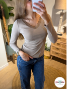 Camiseta Lencera Beige