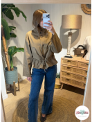 Chaqueta Fruncida Beige