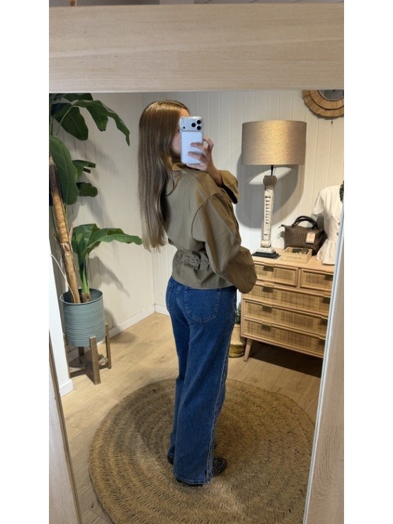 Chaqueta Fruncida Beige
