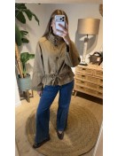 Chaqueta Fruncida Beige
