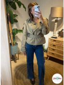 Chaqueta Cinturón Beige