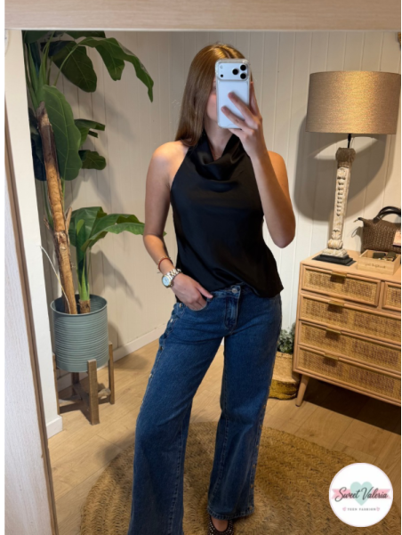 Top Halter Negro