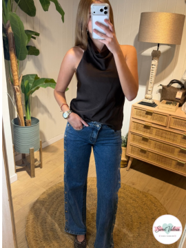 Top Halter Marrón