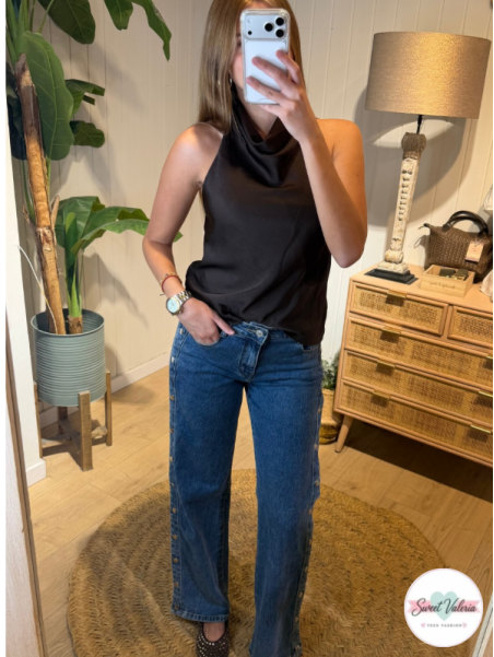 Top Halter Marrón