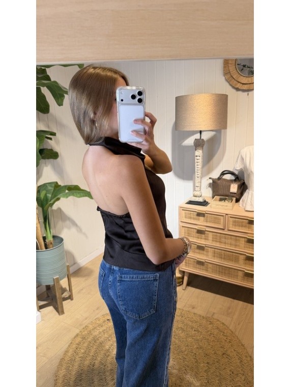 Top Halter Marrón