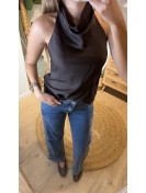 Top Halter Marrón