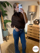 Poncho Flecos Marrón