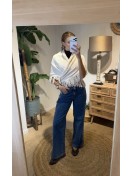 Poncho Flecos Beige
